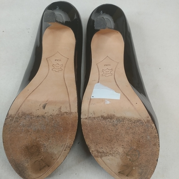 Joan & David Women 's black patent leather high he - Picture 7 of 8